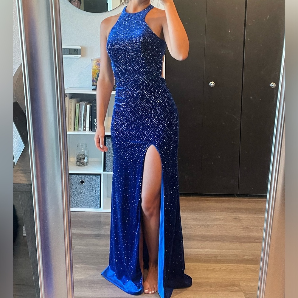sparkly velvet formal dress